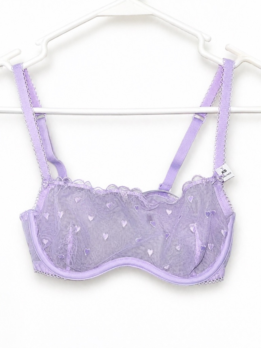 Victoria's Secret Lavender Heart Sheer Wink Balconette Bra